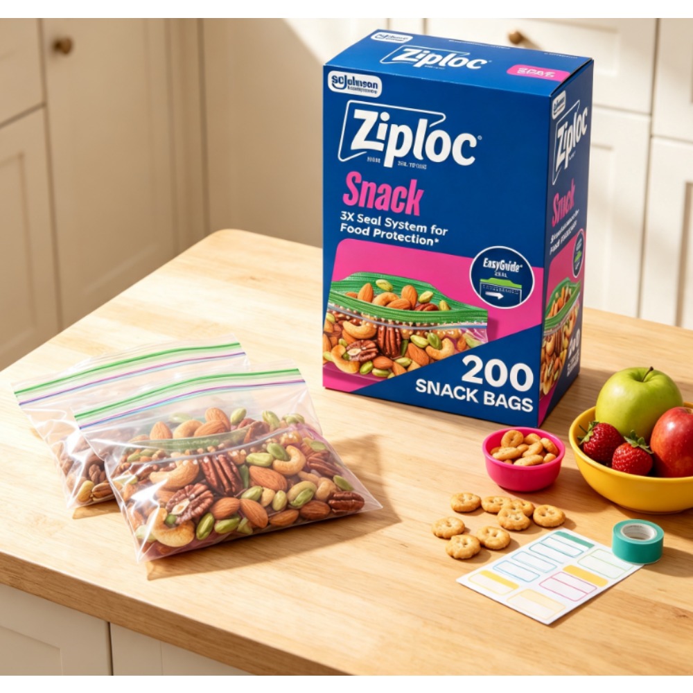 Food Snacks Brands - Ziploc ® Merk-snackzakjes met EasyGuide ™