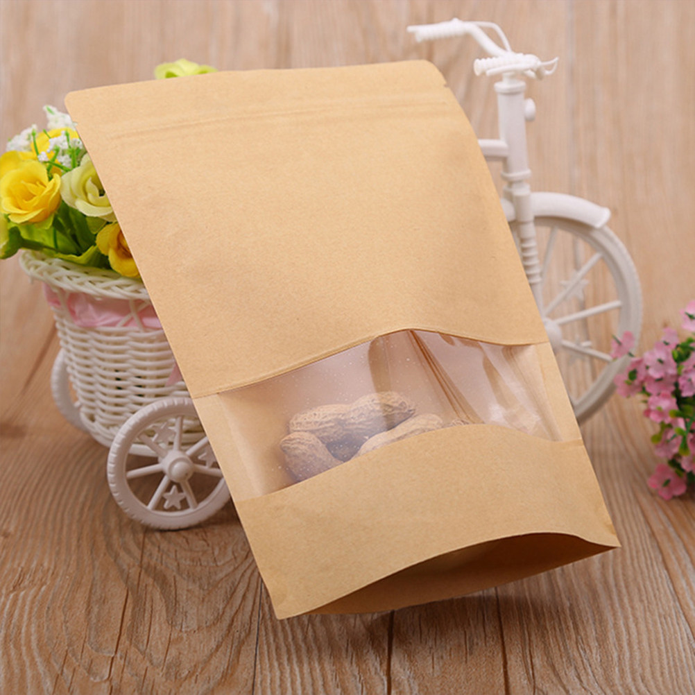 Food With Snacks - 50 stuks kraftpapier met ritssluiting, hersluitbare