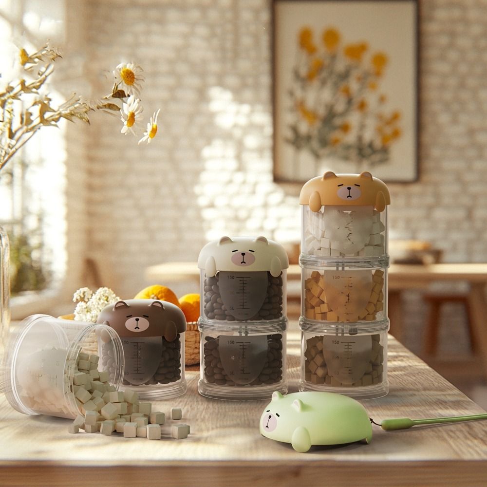 Food Snacks Box - Praktische Plastic Multi-Layer Kattenvoerdoos Vochtbestendig Leuke