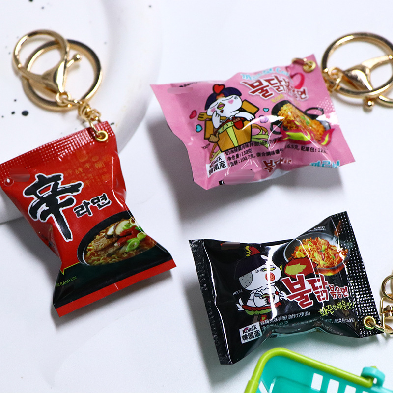 Food Snacks Packets - Mini instant noedel ramen zakje sleutelhanger