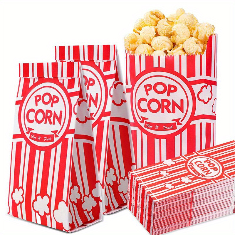 Food Snacks For Party - 20/50 Stuks Popcornzakjes Individuele Porties Papieren