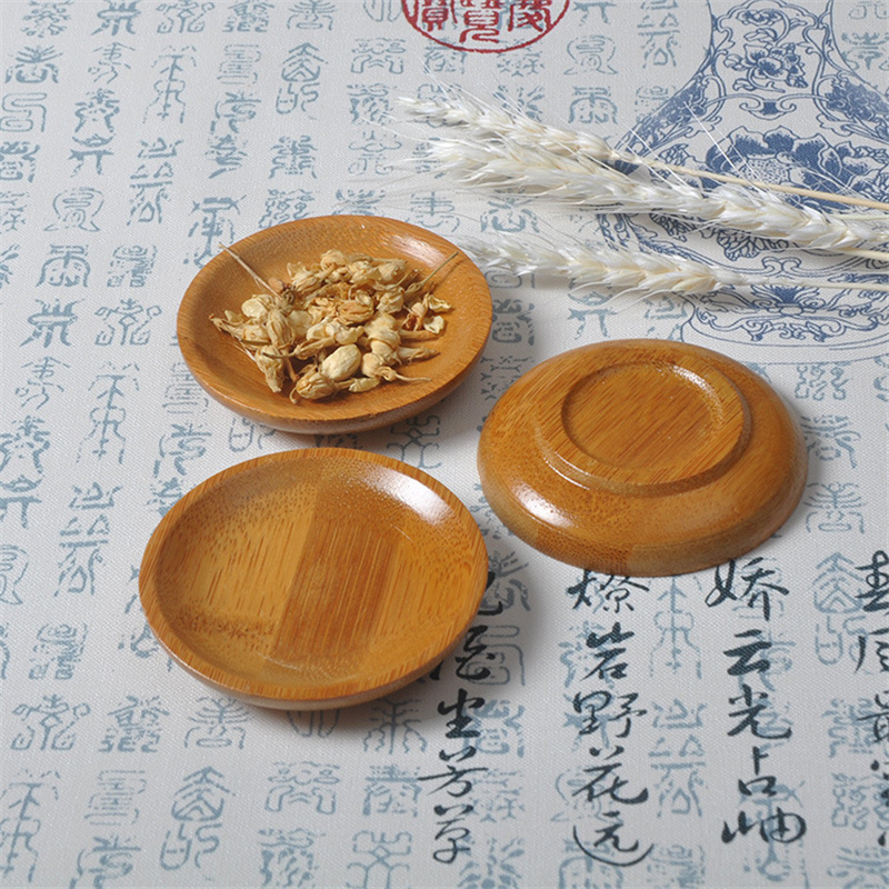 Food Snacks Background - 100 stks/partij Bamboe Schotel Opbergvak Ronde