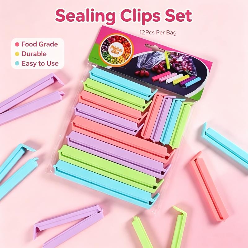 Food Snacks Packets - Multifunctionele Voedselbesparende Sluitclips 12 Stuks Draagbare
