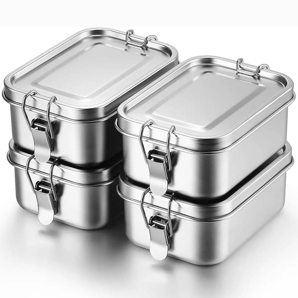 Food Snacks Box - Roestvrijstalen Bento Box Metalen Lunchbox Voedselopslagcontainers