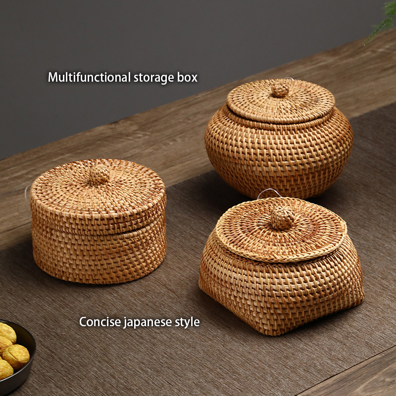 Handgeweven rotan opbergdoos m - Food Snacks In Japan recensie en prijs