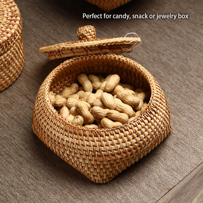 Handgeweven rotan opbergdoos m - Food Snacks In Japan recensie en prijs