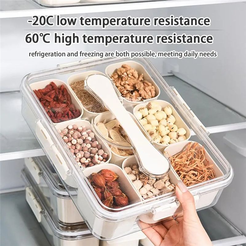 9 compartimenten verdeelde ser - Food Snacks Box recensie en prijs