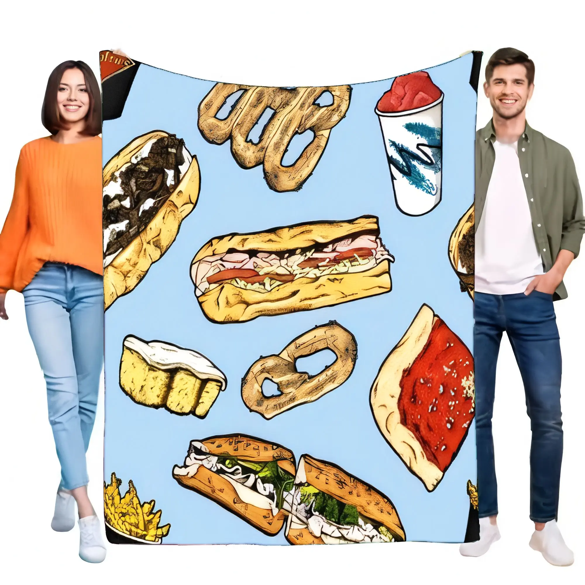 Snack Voedsel Patroon Flanel F - Soft Food Snacks Kids recensie en prijs
