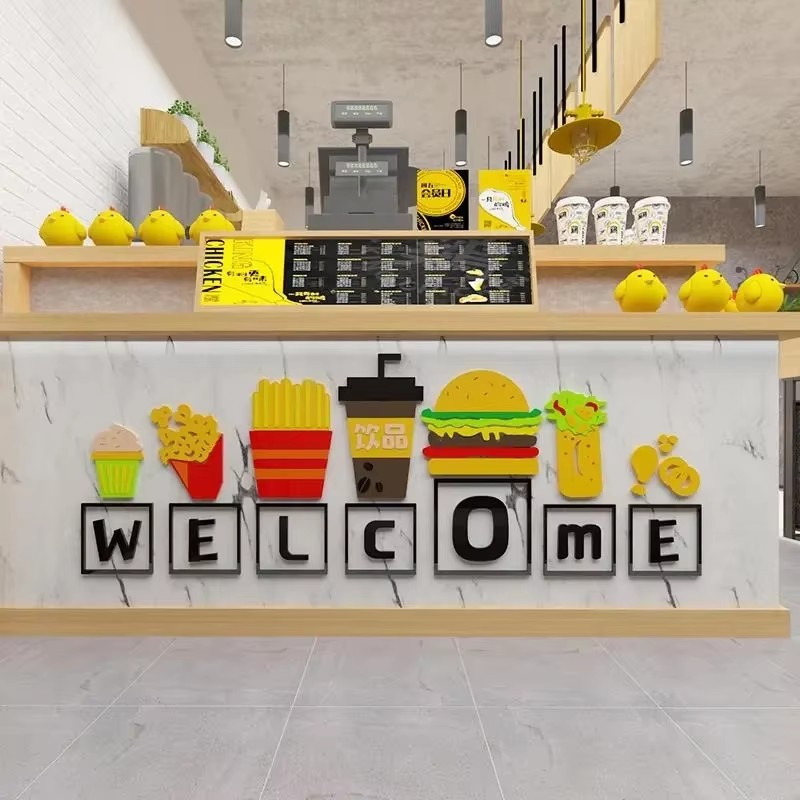 Voedselthema Wandstickers Snac - Food Snacks Background recensie en prijs