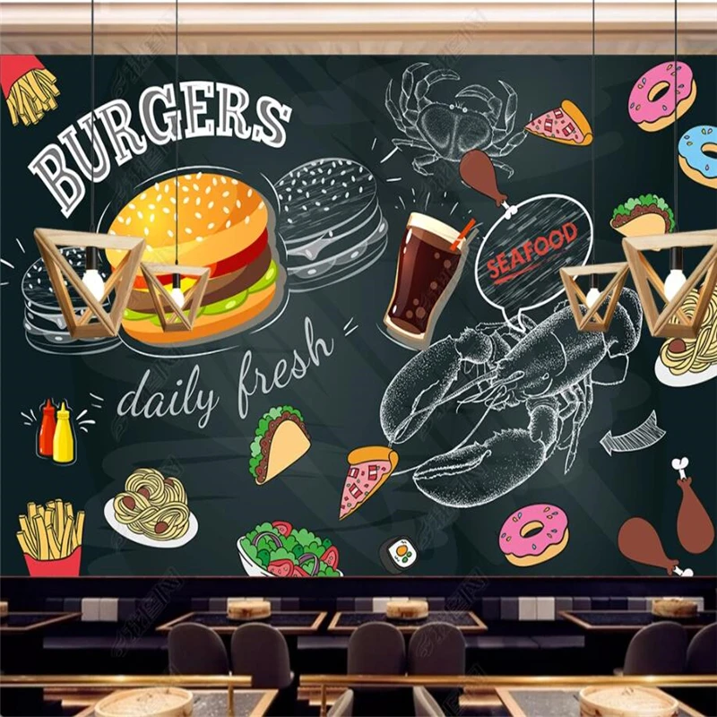Schoolbord handgeschilderde ha - Food Snacks Background recensie en prijs