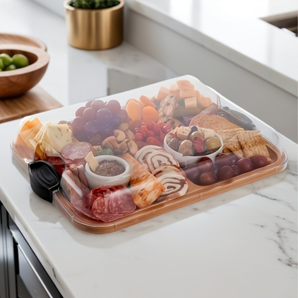 Houten snackplateau met compar - Food Snacks In Japan recensie en prijs