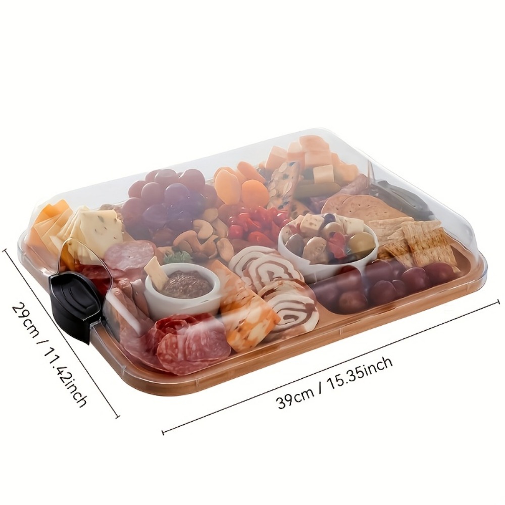 Houten snackplateau met compar - Food Snacks In Japan recensie en prijs